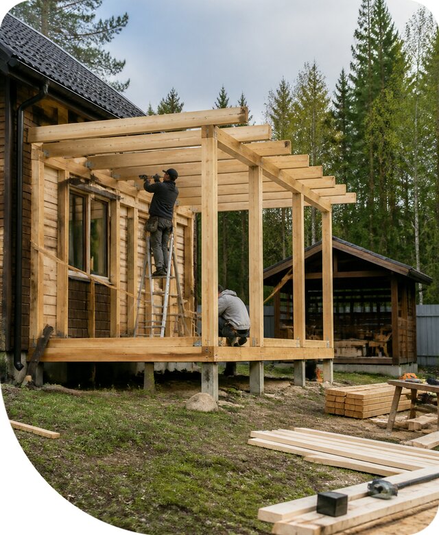 Строительство пристроек и построек на участке в Устях-Илимске
